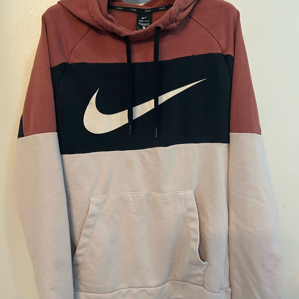 Nike Men's Colorblock Hoodie - Mauve, Black, Cream
